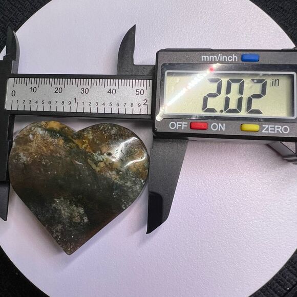 Moss Agate Crystal Heart‎ (#12) - Picture 10 of 12